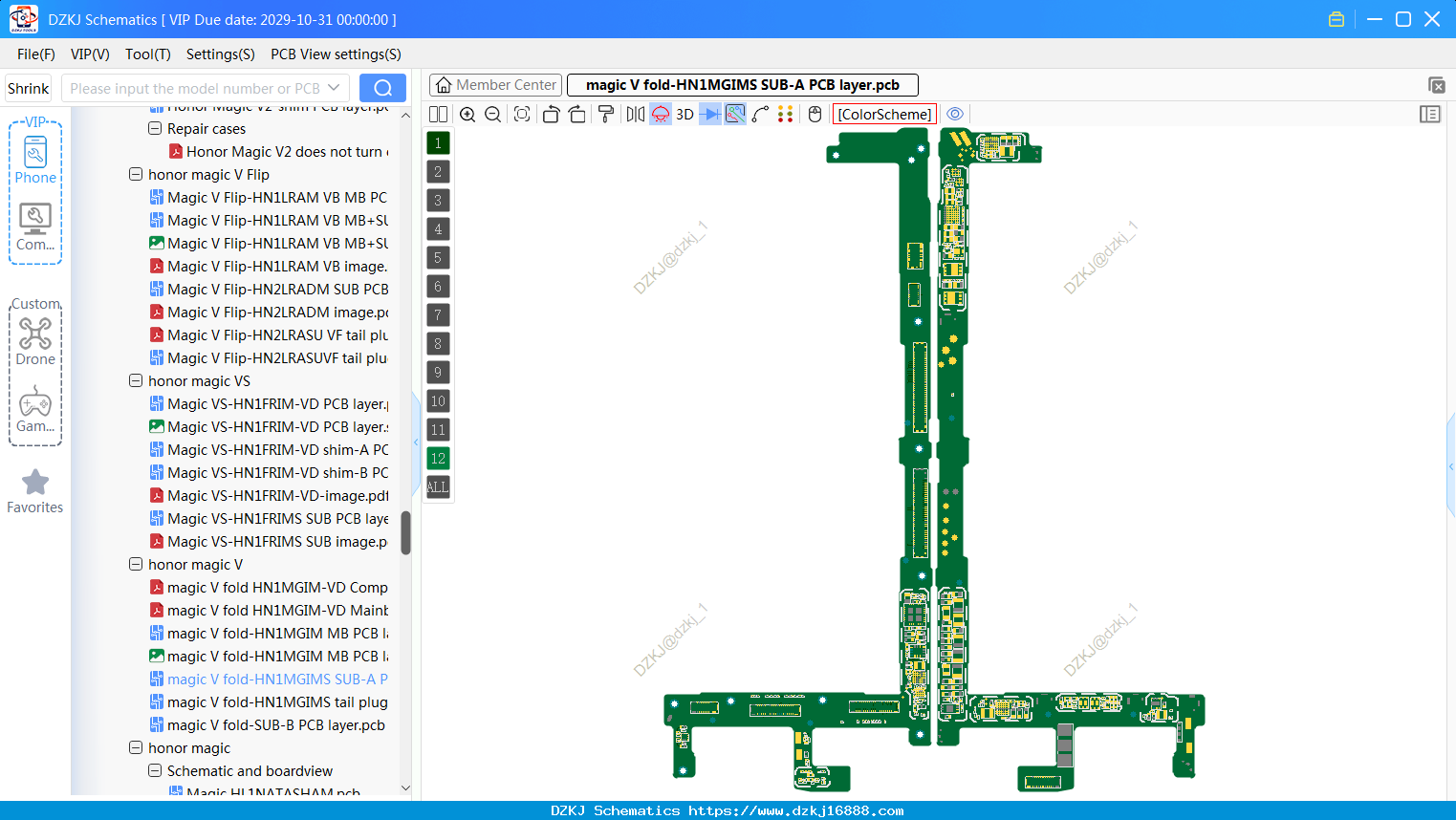 HONOR Magic V Fold-HN1MGIMS SUB-A PCB Layer